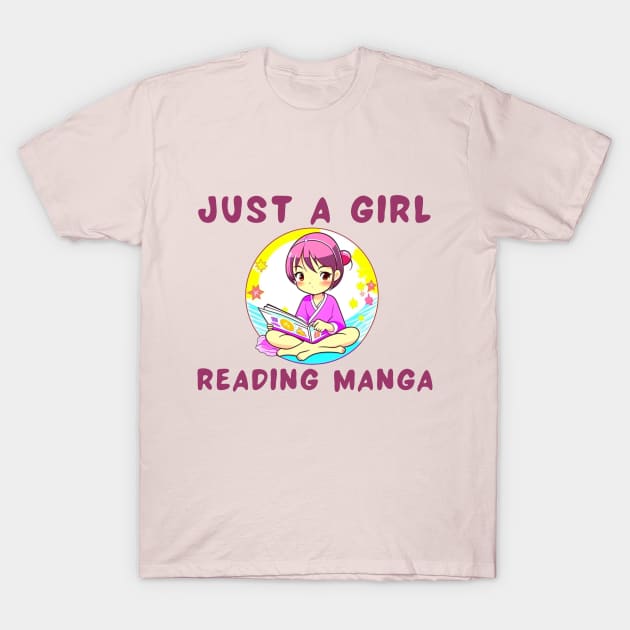 Manga anime girl T-Shirt by IOANNISSKEVAS